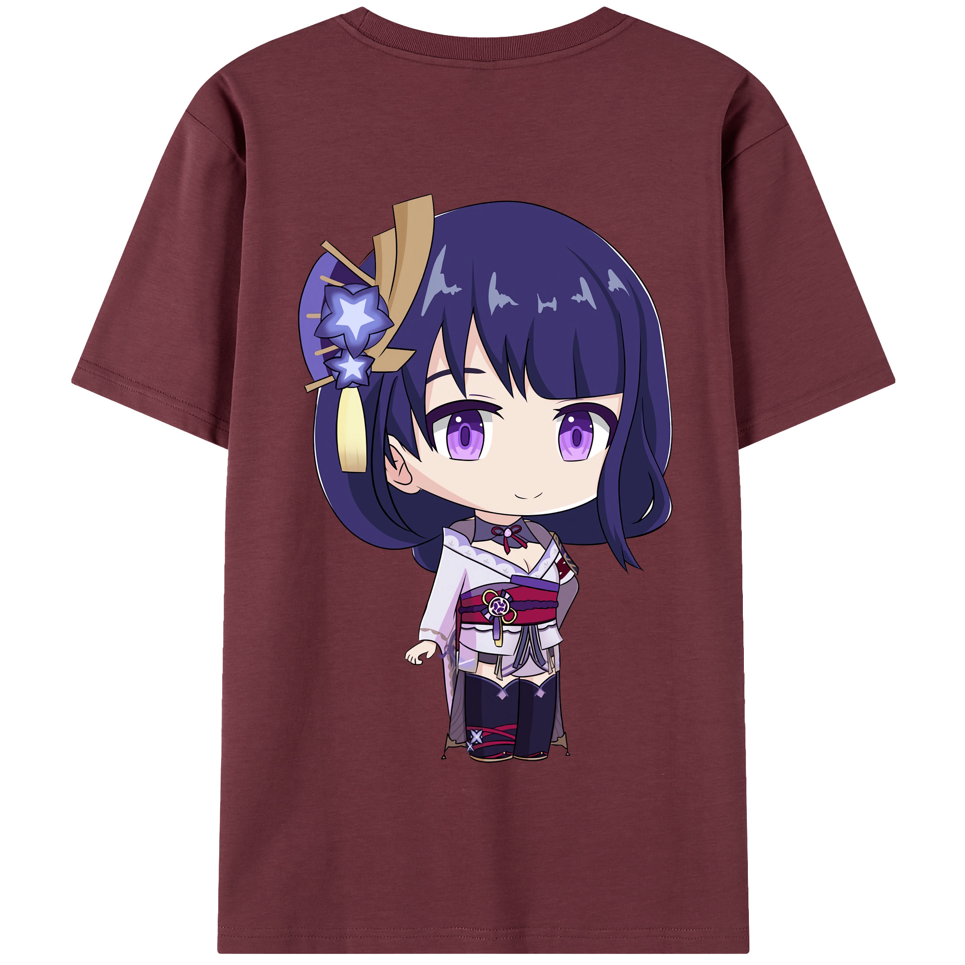 げんし神 雷電将軍 らいでんしょうぐん genshin Raiden Shogun 綿100％半袖Tシャツ（背面プリント）